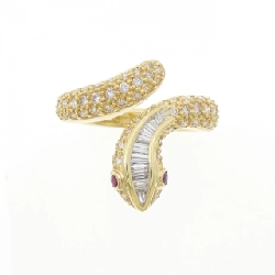 Nhẫn ruby K18YG hình rắn 0.08CT 669288