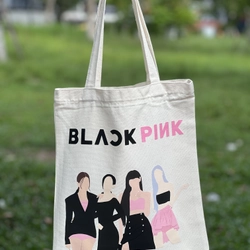 Túi canvas BlackPink có dây kéo