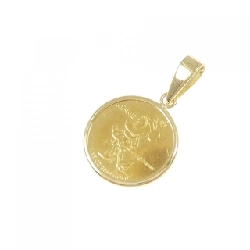 K18YG(枠) Đồng xu Mặt dây chuyền - Hàng hiệu Chính hãng 863161