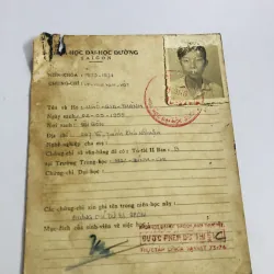 Chứng chỉ lý - hóa vạn vật 1974