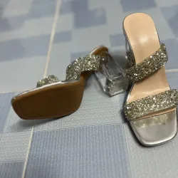 Giày mới size 36 màu bạc cao 10cm 1032342