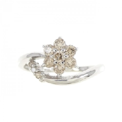 Nhẫn kim cương hoa K18WG 0.3CT 670122