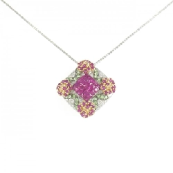 K18 Ba màu Đá quý Dây chuyền - Hàng hiệu Chính hãng