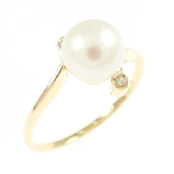 Nhẫn ngọc trai Akoya K18YG 6.5mm - Hàng hiệu Chính hãng