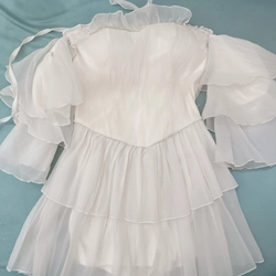 (CÓ ẢNH THẬT) Thanh lý Váy trễ vai bồng tầng size S 505683