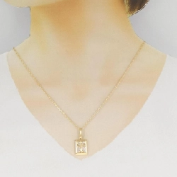 K18YG Dây chuyền kim cương chéo 0.33CT - Hàng hiệu Chính hãng 858261