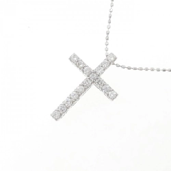 K18WG Dây chuyền kim cương chéo 0.32CT - Hàng hiệu chính hãng 858564