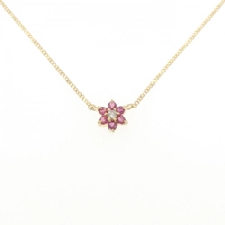 K18YG Hoa Hồng Ruby Dây Chuyền - Hàng hiệu Chính hãng