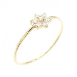 Nhẫn kim cương hoa K18YG 0.10CT - Hàng hiệu Chính hãng