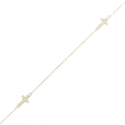 K18YG Vòng tay kim cương hình chữ thập - Hàng hiệu Chính hãng