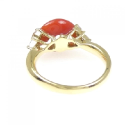 Nhẫn San Hô K18YG - Hàng hiệu Chính hãng 852712