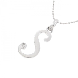 K18WG Chữ cái S Dây chuyền kim cương - Hàng hiệu Chính hãng 856742