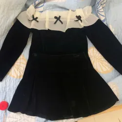 Váy nhung đen trắng 1010227