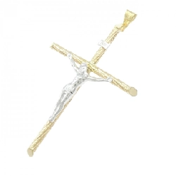 K18YG/K18WG Mặt dây chuyền hình chữ thập - Hàng hiệu Authentic