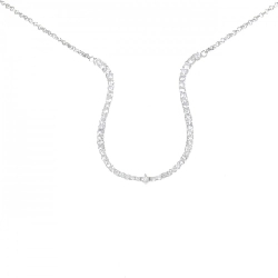 K18WG Dây chuyền kim cương - Hàng hiệu Authentic