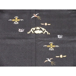 Áo kimono thăm viếng, trang trí vàng Yuzen, có thêu, kích thước tay áo S - Hàng hiệu Authentic 883000