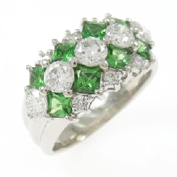 Nhẫn Garnet Xanh PT900 1.14CT - Hàng hiệu Chính hãng