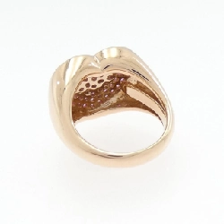 Nhẫn hồng ngọc chữ R 18KPG/18KWG - Hàng hiệu Authentic 0.63CT 854256