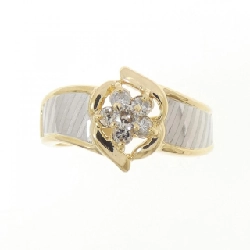 Nhẫn kim cương hoa K18YG/PT900 0.22CT - Hàng hiệu Authentic 853676