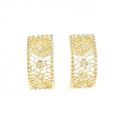 K18YG Bông tai kim cương 0.10CT - Hàng hiệu Chính hãng