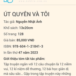 Út Quyên và Tôi- Nguyễn Nhật Ánh 464275
