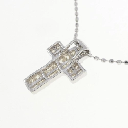 K18WG Dây chuyền kim cương chéo 0.50CT - Hàng hiệu Chính hãng 867521