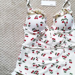 Bikini liền dâu cherry 