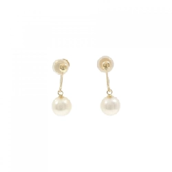 K18YG Bông tai ngọc trai Akoya 7.0mm - Hàng hiệu Chính hãng