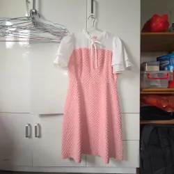 Váy Tay Xòe Điệu 2 lớp Cổ nơ đẹp 1006204