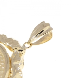 K18YG(枠) Mặt dây chuyền đồng xu - Hàng hiệu Authentic 865922