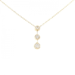 K18YG Dây chuyền kim cương ba viên 0.30CT - Hàng hiệu Chính hãng