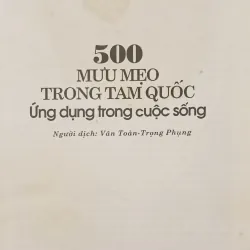 500 mưu mẹo trong Tam Quốc ứng dụng trong cuộc sống (Trương Chính Chung) 791001