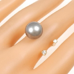 Hirotaka Nhẫn Ngọc Trai Đen 10.4mm - Hàng hiệu Chính hãng 834705