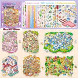 Bộ dán sticker 3d cỡ bự