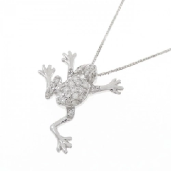 K18WG Ếch Pave Dây Chuyền Kim Cương 0.30CT - Hàng hiệu Chính hãng 860958