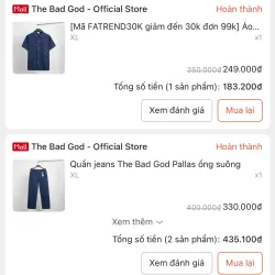 Set Áo sơ mi họa tiết và Quần jeans The Bad God cho nam 1032373