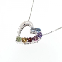 K10WG Dây chuyền hình trái tim đá màu - Hàng hiệu Authentic 861075