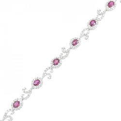 Vòng tay Ruby PT900/PT850 2.73CT - Hàng hiệu Chính hãng