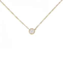 K18YG Solitaire Dây chuyền kim cương 0.14CT - Hàng hiệu Chính hãng