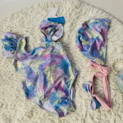 (3 món )Đồ bơi tiên cá cho bé gái 4-5 tuổi 