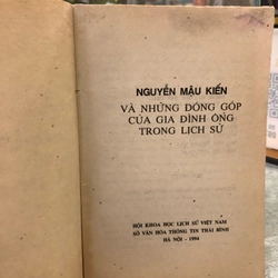 NGUYỄN MẬU KIẾN VÀ NHỮNG ĐÓNG GÓP CỦA GIA ĐÌNH ÔNG TRONG LỊCH SỬ  463861