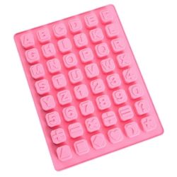 Khuôn silicon làm bánh, rau câu, socola 24 chữ cái, 10 số, ký tự - Mã số 1136 338421