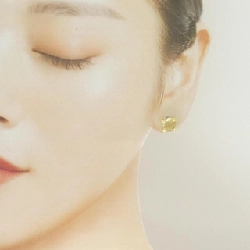 K18YG Đá Quý Bông Tai - Hàng hiệu Chính hãng 866846