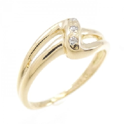 Nhẫn kim cương ba viên K18YG 0.03CT