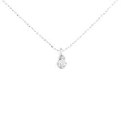 K18WG Dây chuyền kim cương 0.11CT - Hàng hiệu Chính hãng