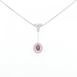 K18WG Dây chuyền ruby 0.26CT - Hàng hiệu Chính hãng