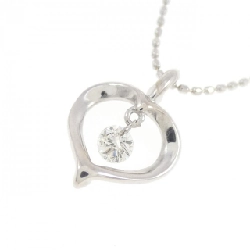 K18WG/750WG Dây chuyền kim cương hình trái tim 0.10CT - Hàng hiệu Chính hãng 859080