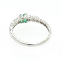 Nhẫn ngọc lục bảo PT900 hoa 0.17CT 668860