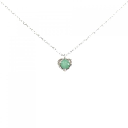 K10WG Dây chuyền hình trái tim ngọc lục bảo - Hàng hiệu Authentic