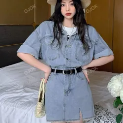 Váy denim (không kèm thắt lưng)